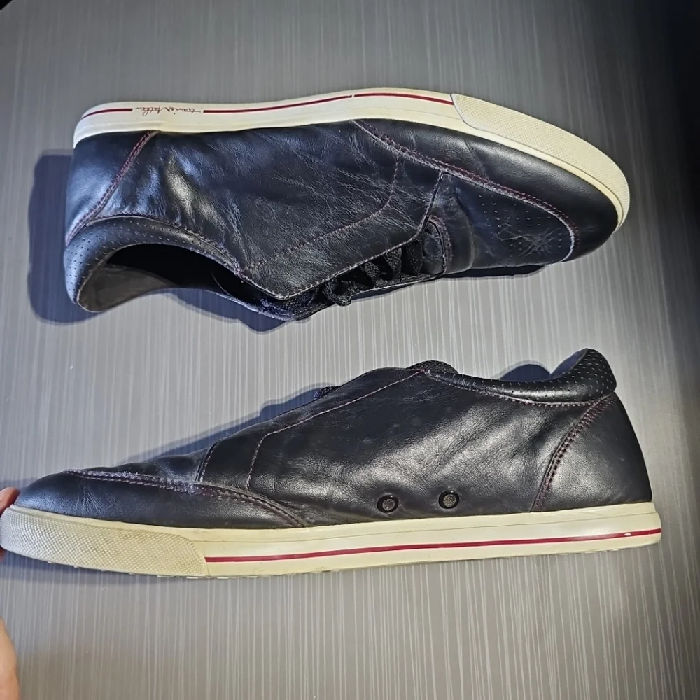 Travis Mathew Croskey Black Leather Golf Shoes Men's 11 Good PreOwned‎ Condition